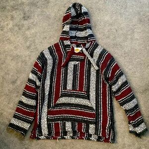 Earth Ragz Baja Hoodie - Authentic Mexican Pullover - M